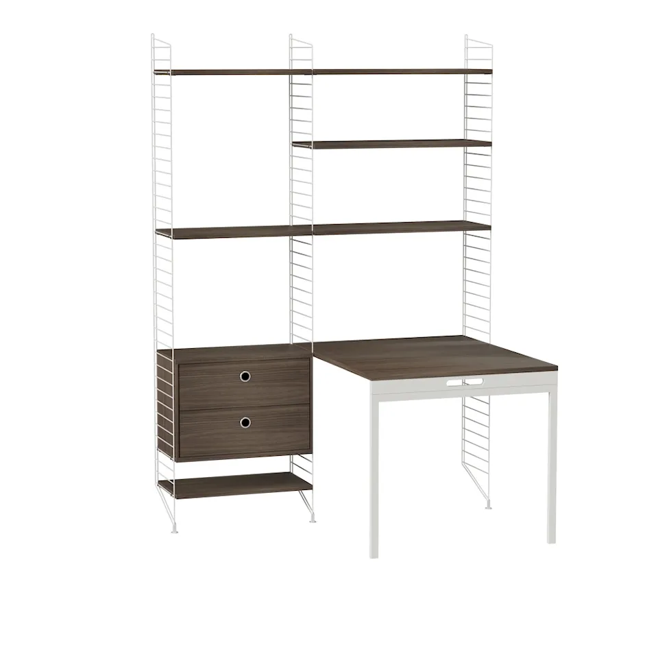 String Workplace E Oak White