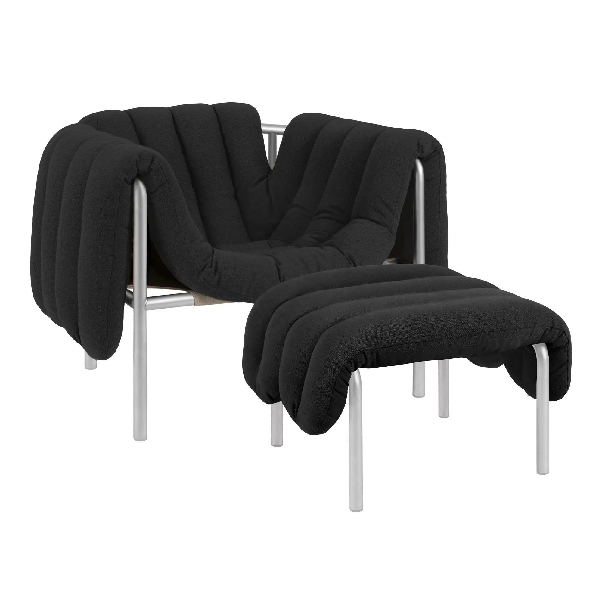 Puffy Lounge Chair + Ottoman - 1