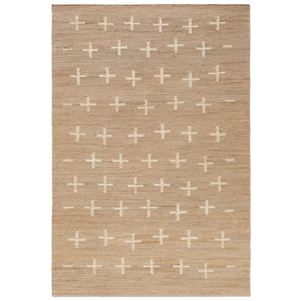 Jute Cross Cream jute rug