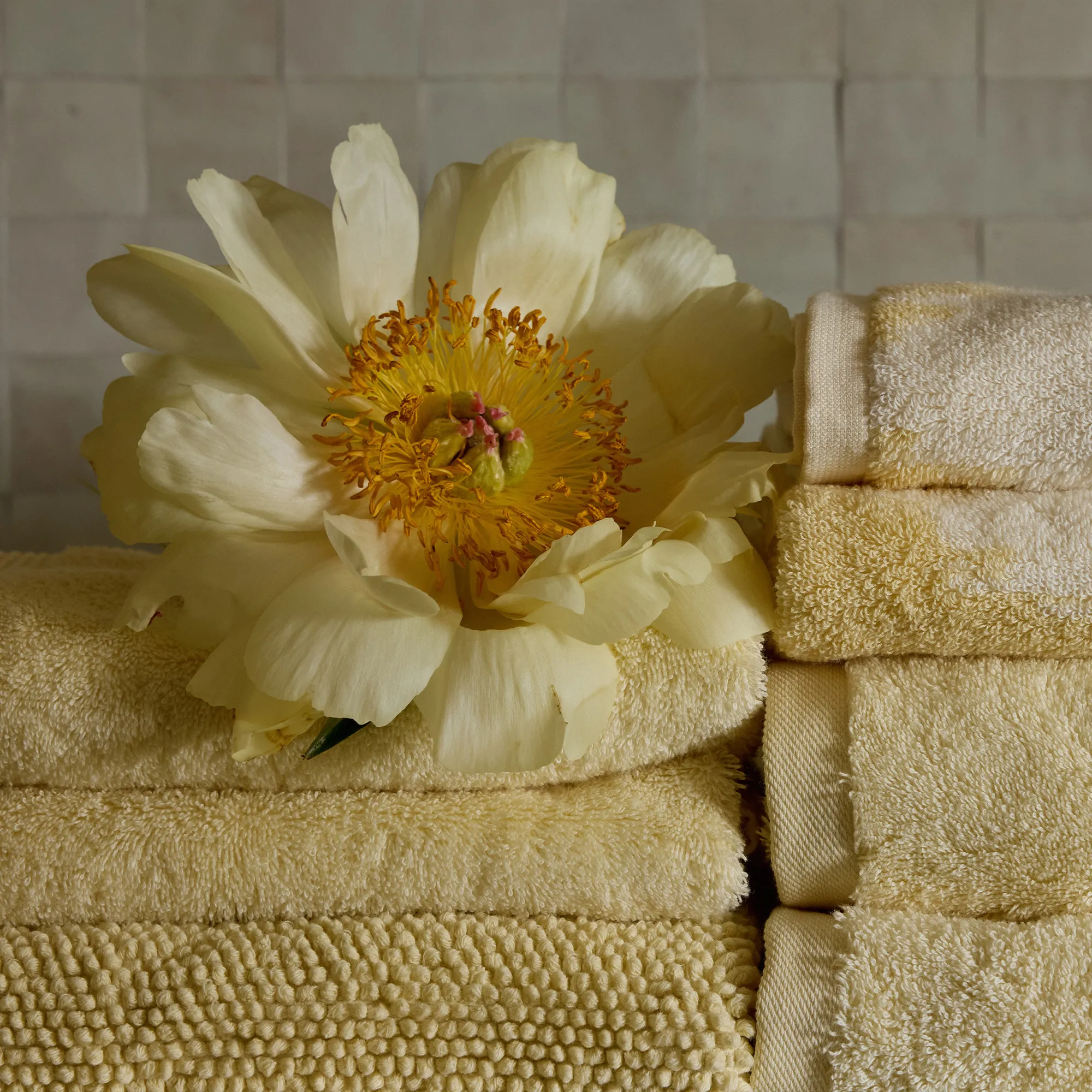 Fontana Organic Pale Yellow håndklæde - 5