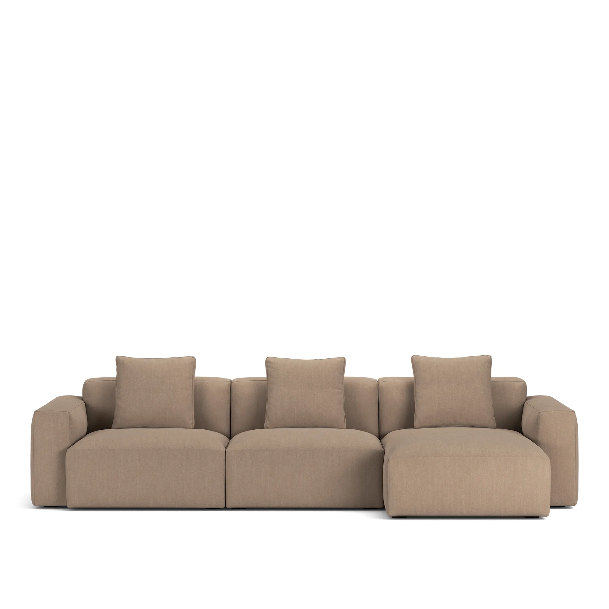 Brick 3-Seater Chaise Lounge Right - 10