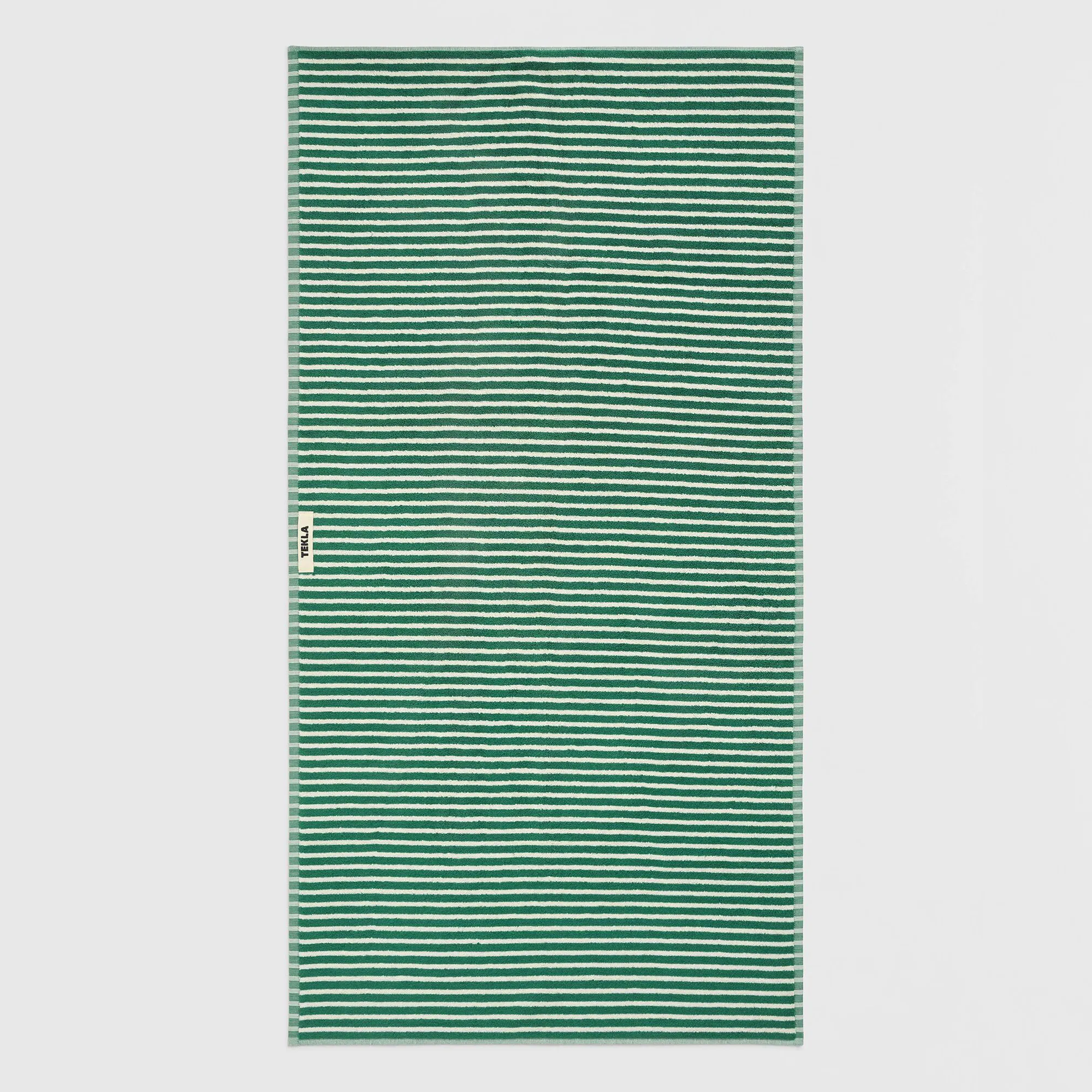 Terry Teal Green Stripes handdoek - 5