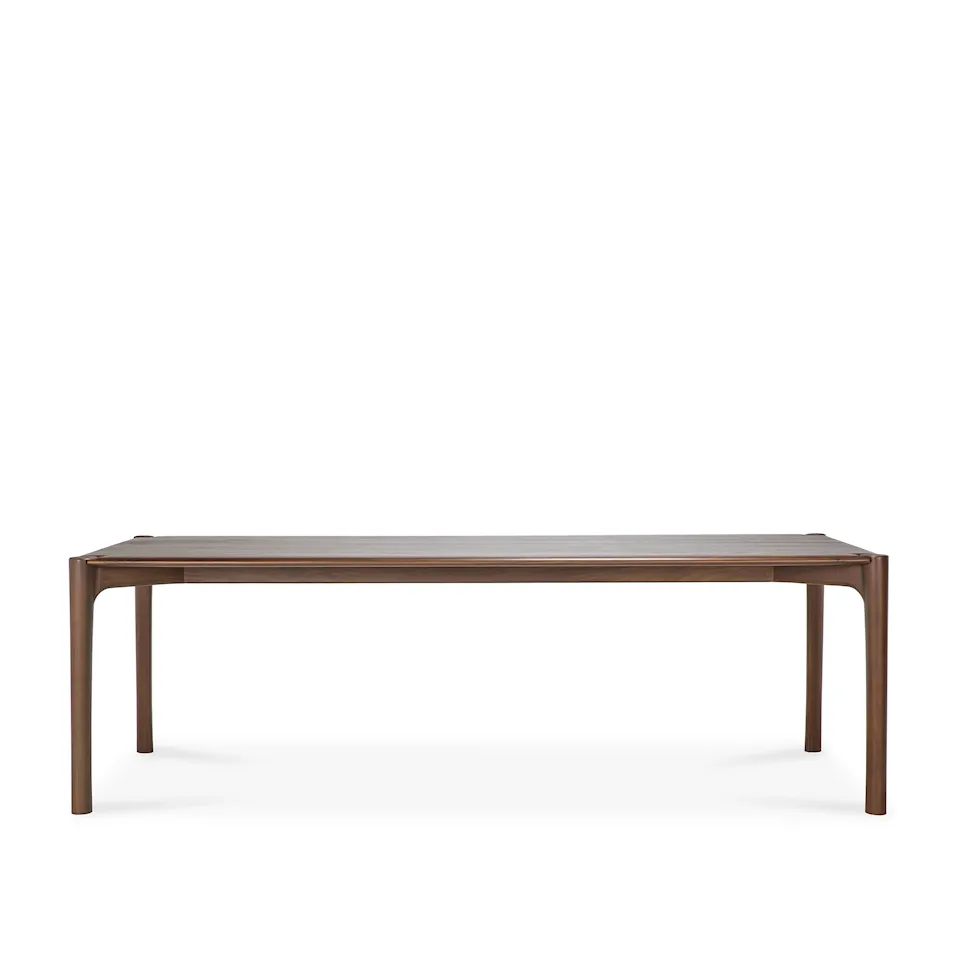 PI Dining Table - Varnished Teak - Brown - Rectangular, 240 x 100 cm