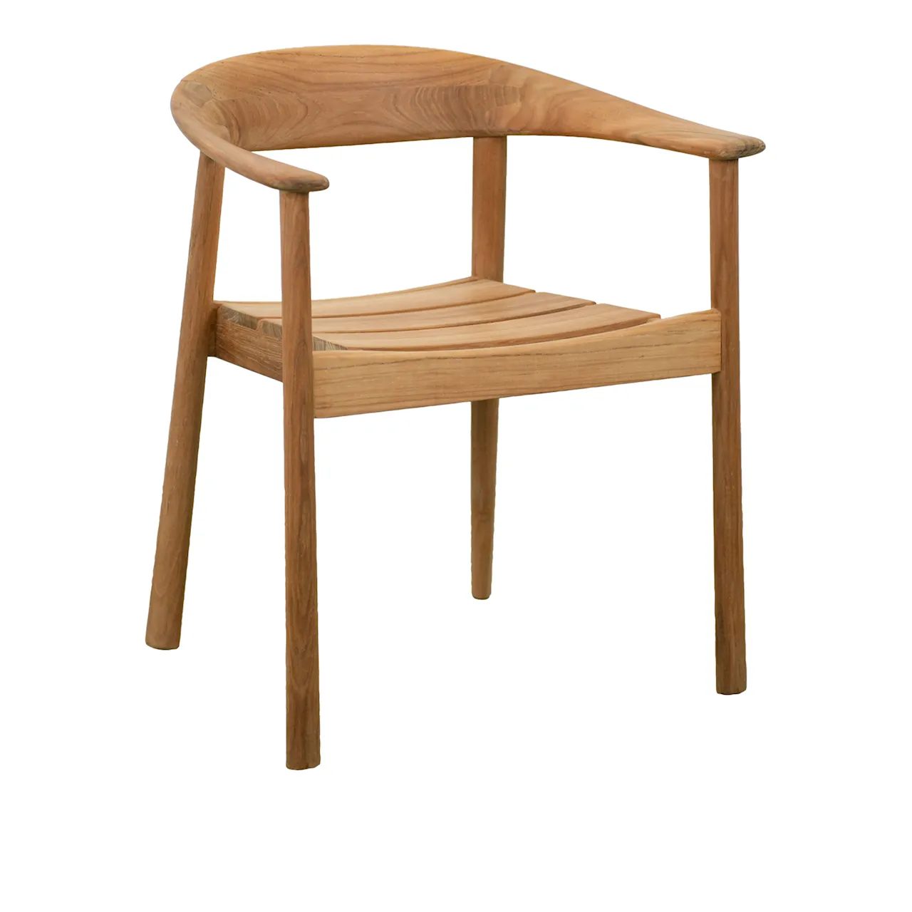 Majestic stoel met armleuningen, stapelbaar – Teak