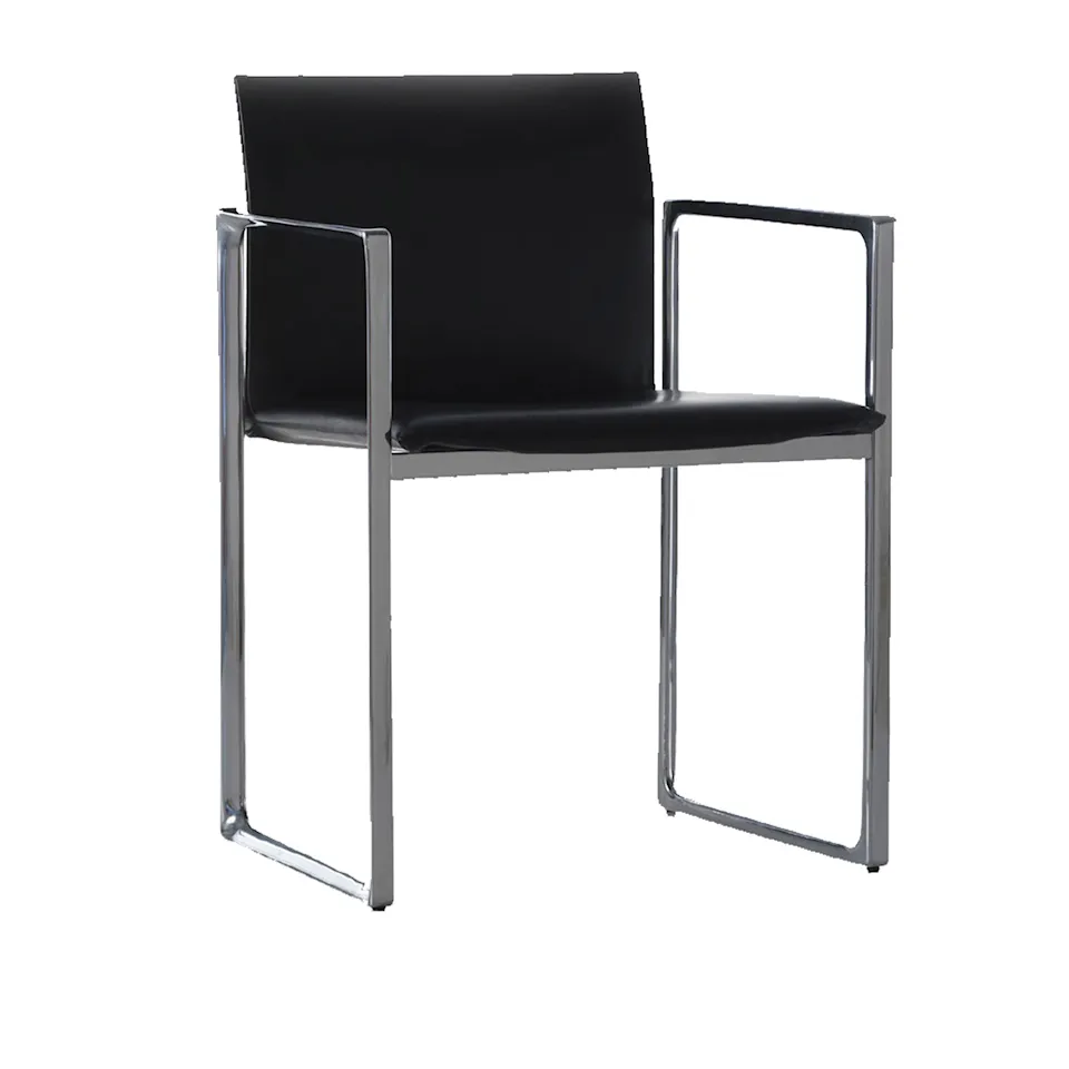 184 Eve Small Armchair Glossy Aluminium