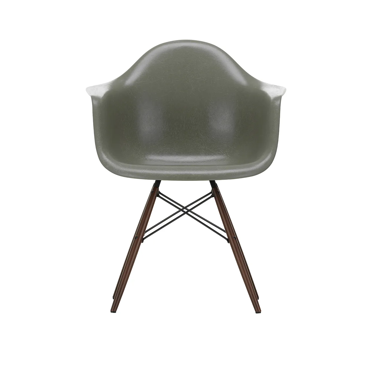 Eames Fiberglass Armchair DAW Dark Maple