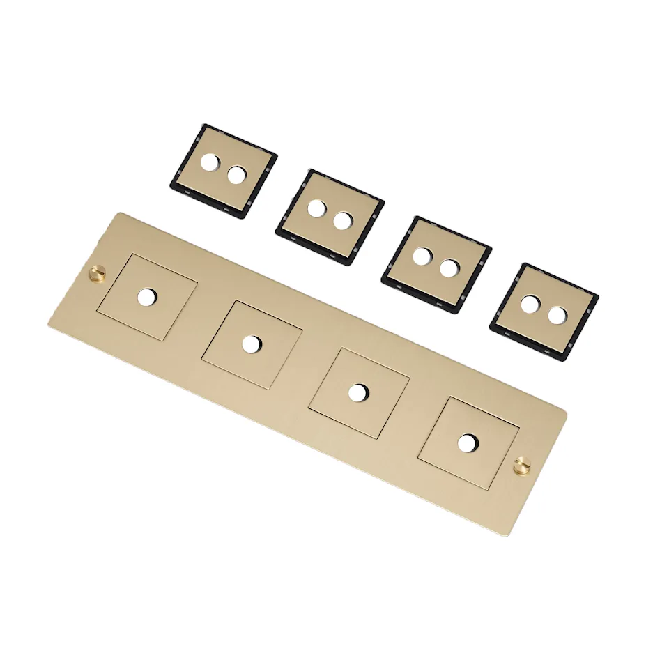 4G Wall Plate Horizontal With Infills