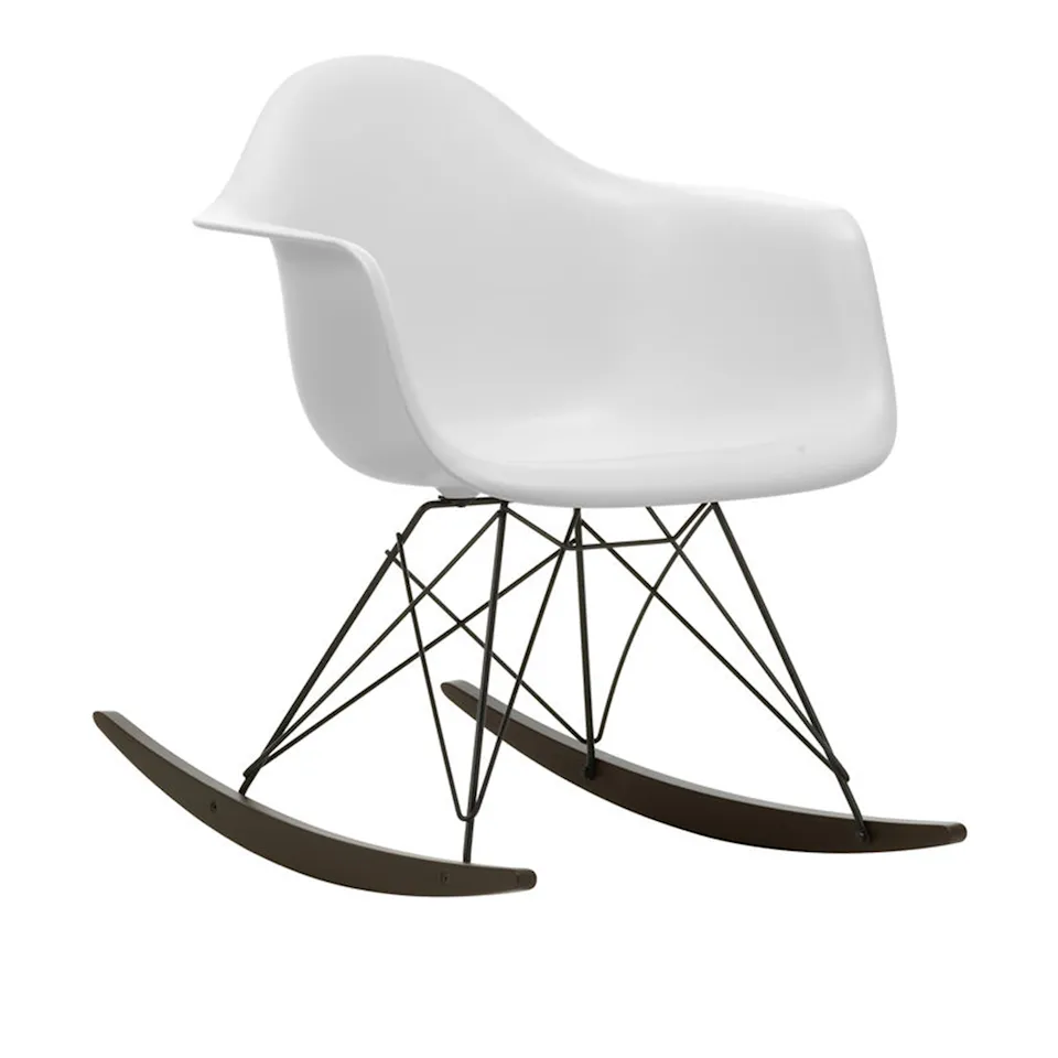 Eames RE Plastic Armchair RAR keinutuoli Basic Dark/Dark Maple