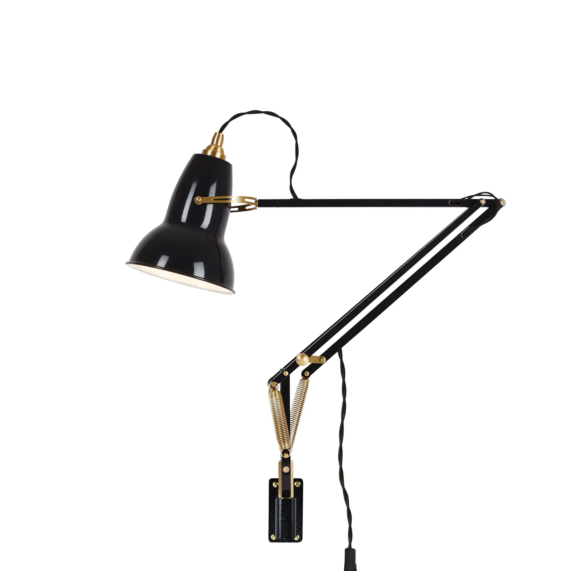 Original 1227 Brass Lamp With Wall Bracket - 2
