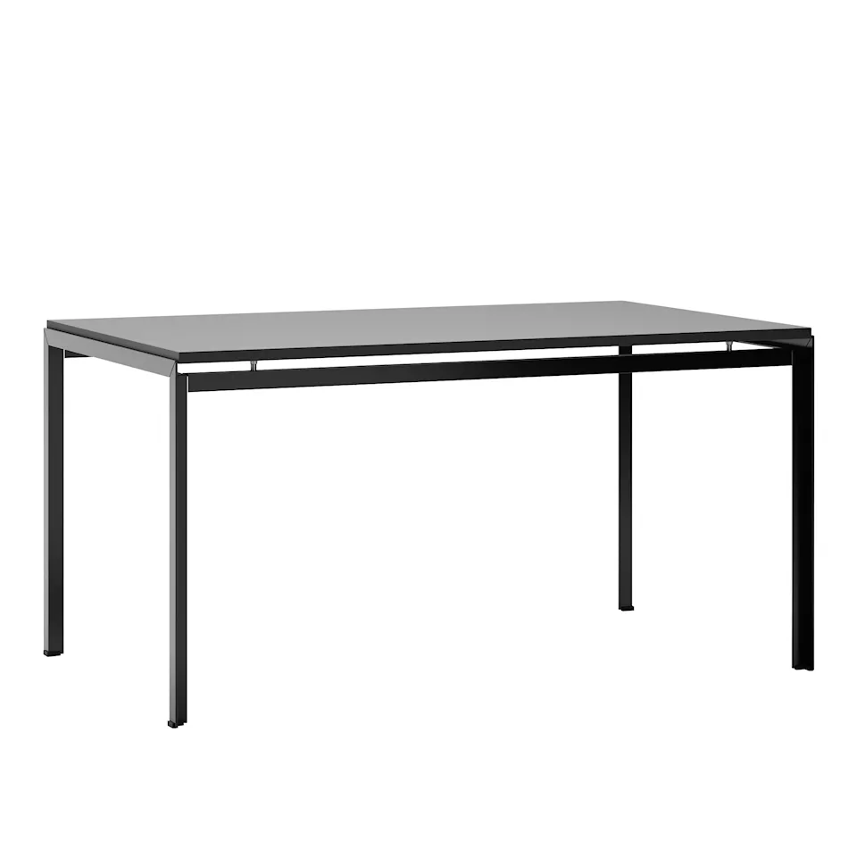 PK52A - Student Desk, Black & Grey laminate, Black powder coating