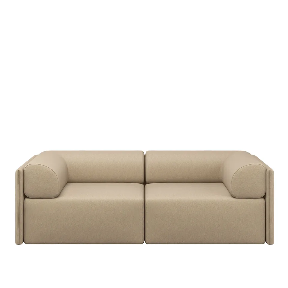 Palo Block 2-seater Sofa Low Back with Armrests