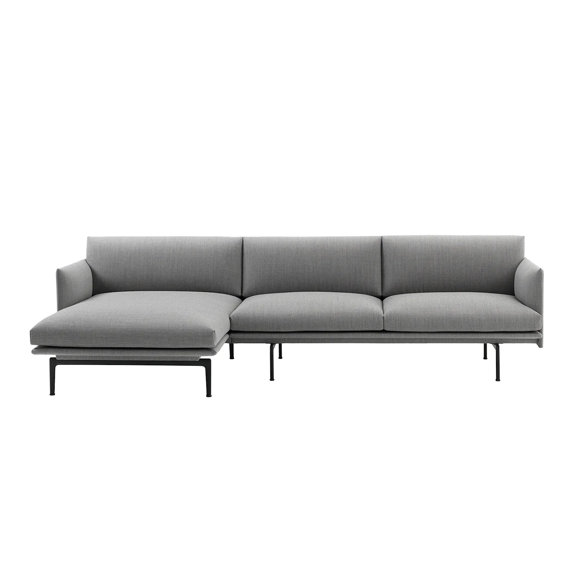 Outline Sofa Chaise Longue Left / Black Base - Muuto - NO GA