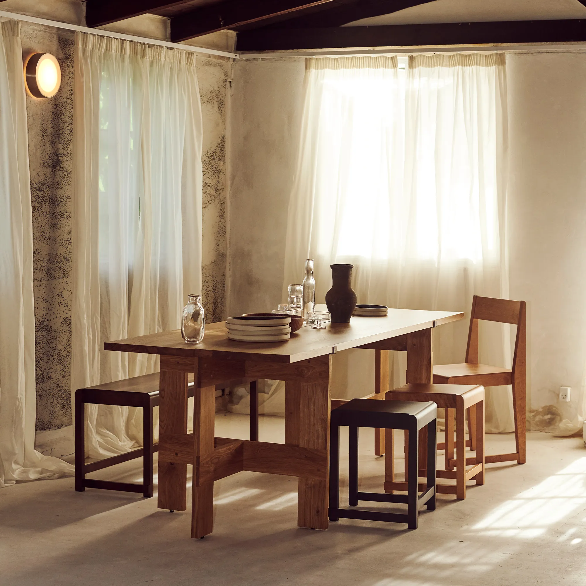 Farmhouse Trestle Planks eettafel - 2