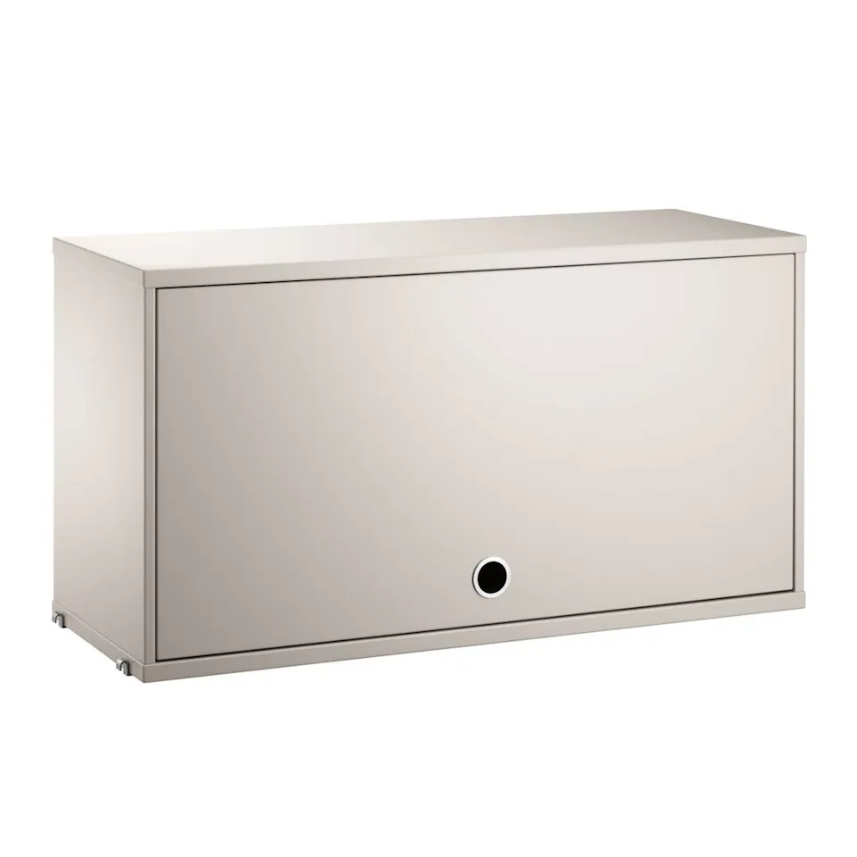 Overskab med foldedør 78x30cm beige