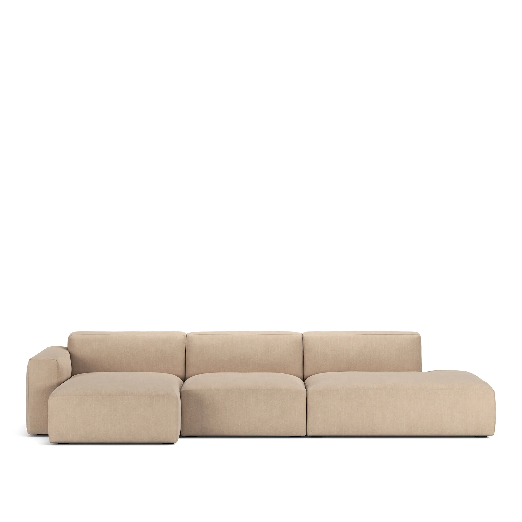 Brick 3-zitsbank met chaise longue open uiteinde rechts - 1