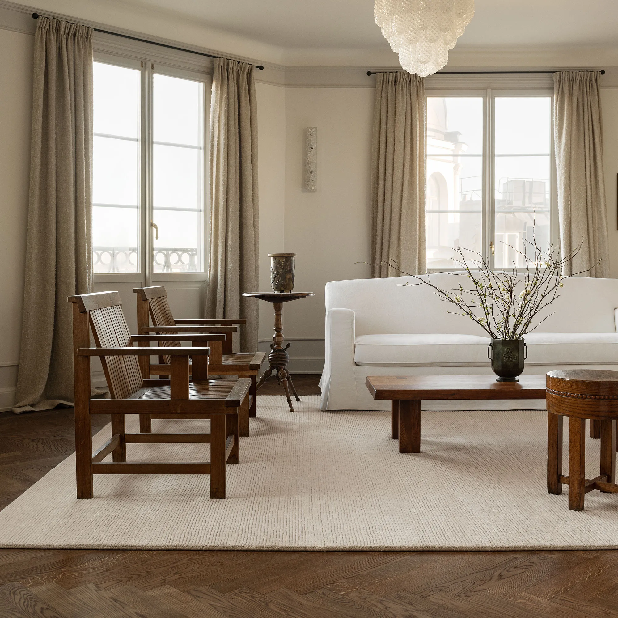 Park Almond wool rug - 6