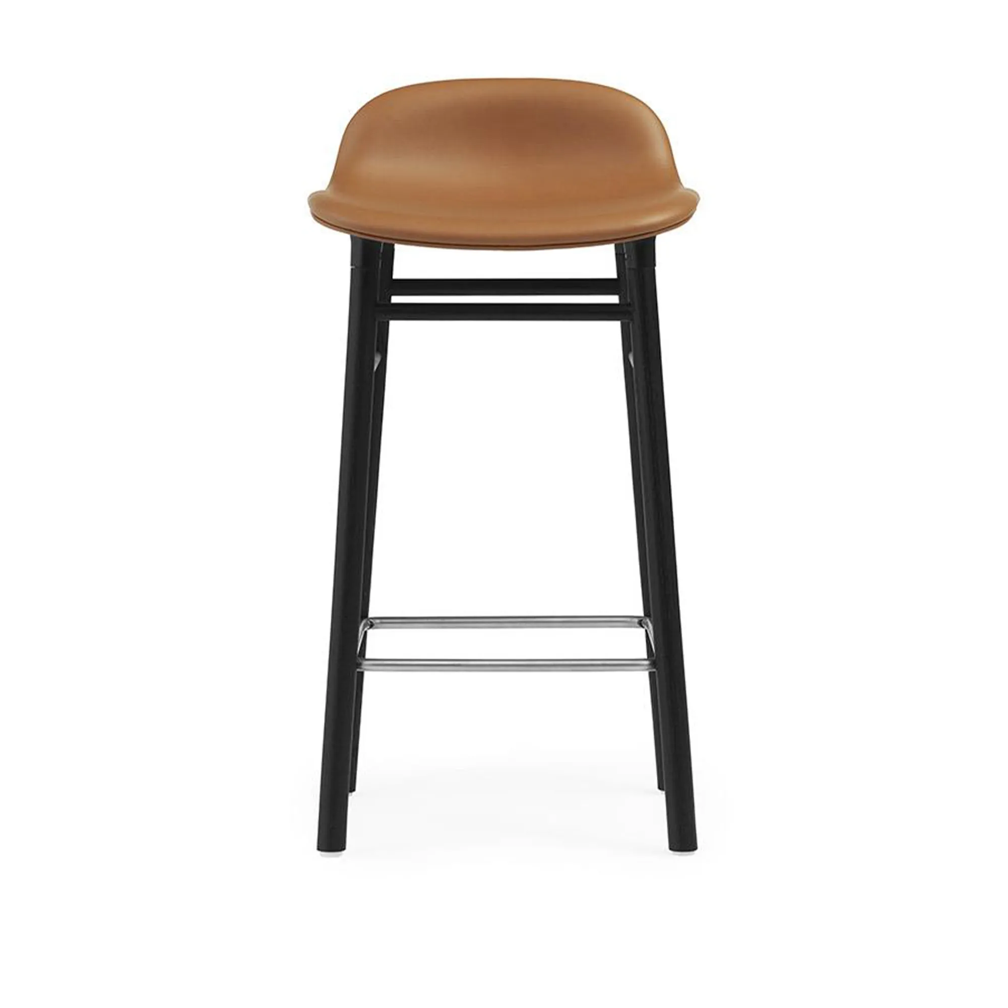 Form Barstool 65 cm Full Upholstery Black Oak - 1