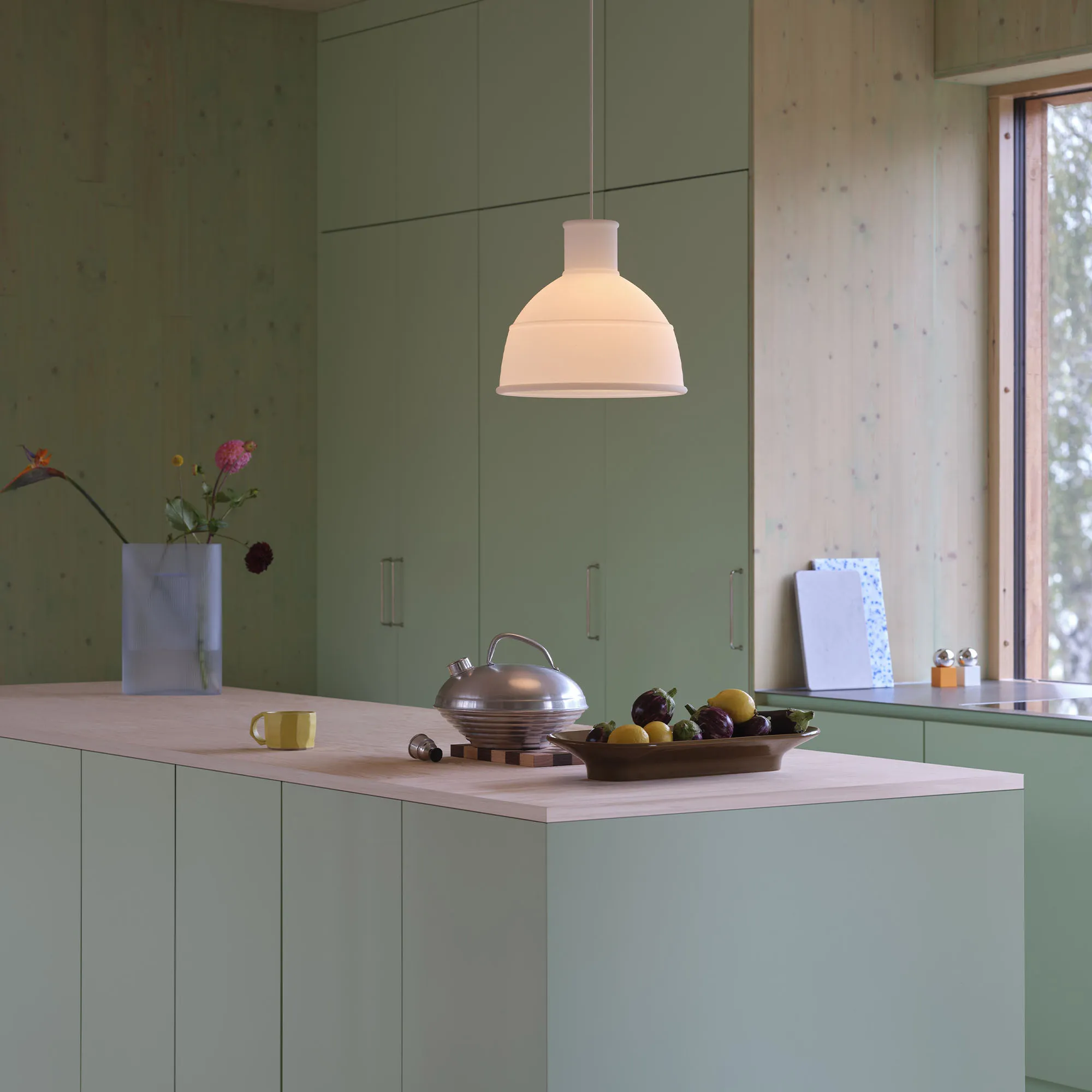 Unfold loftslampe transparent hvid - 2