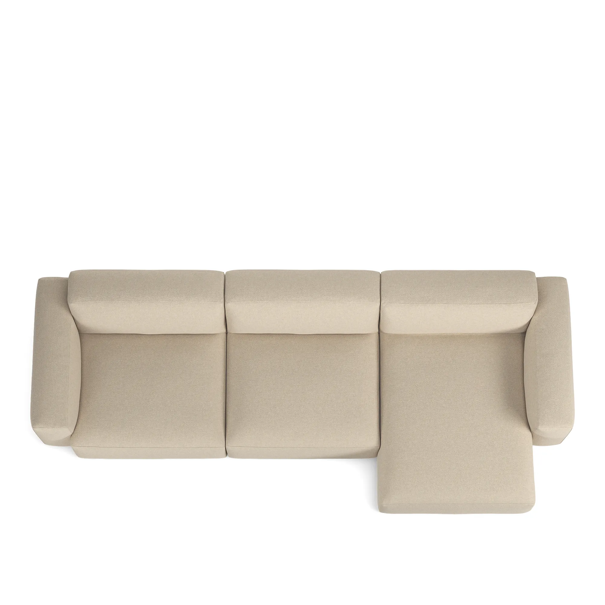 Brick 3-zitsbank met chaise longue rechts - 8