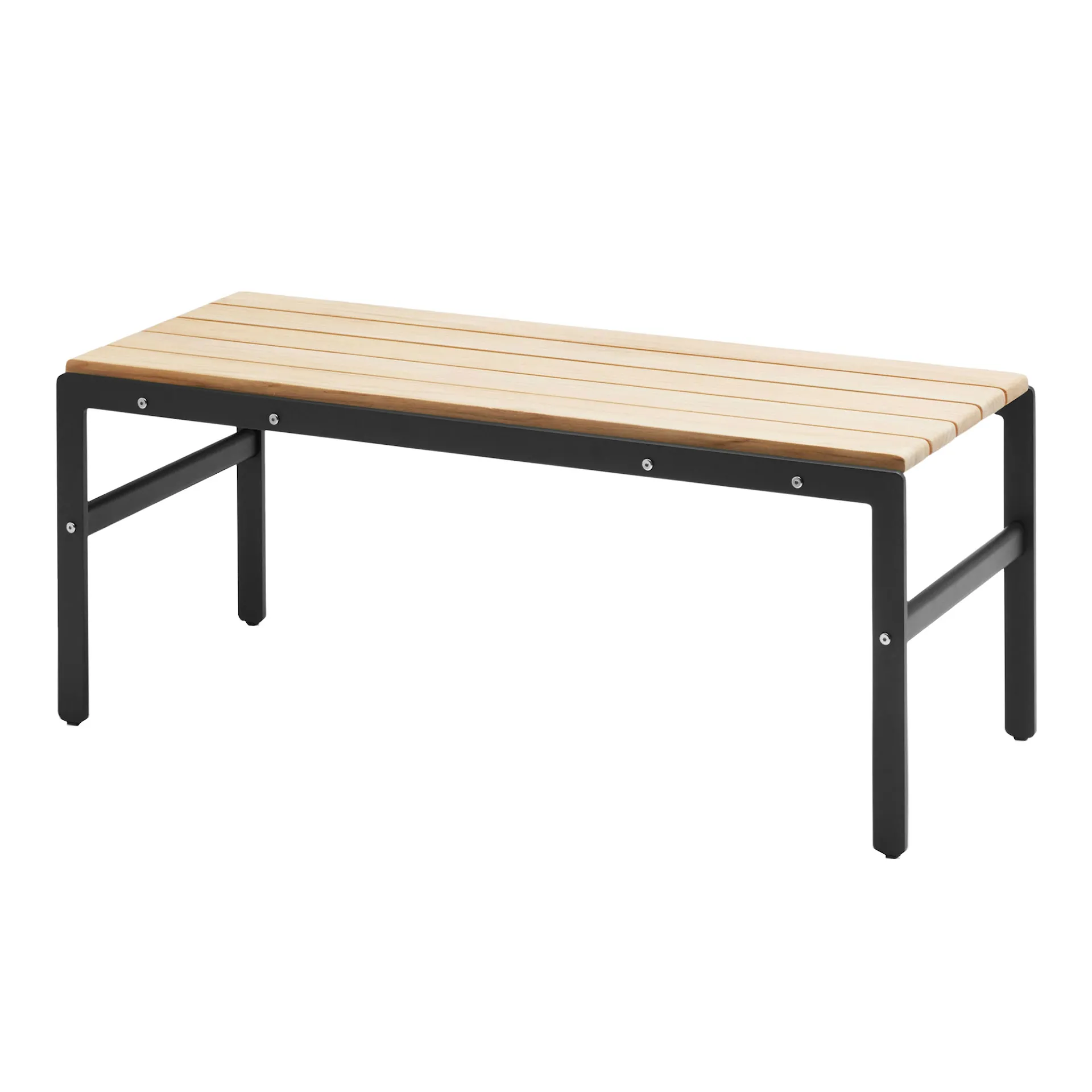 Reform Bench, Teak, Aluminum / Anthracite black - Fritz Hansen - NO GA