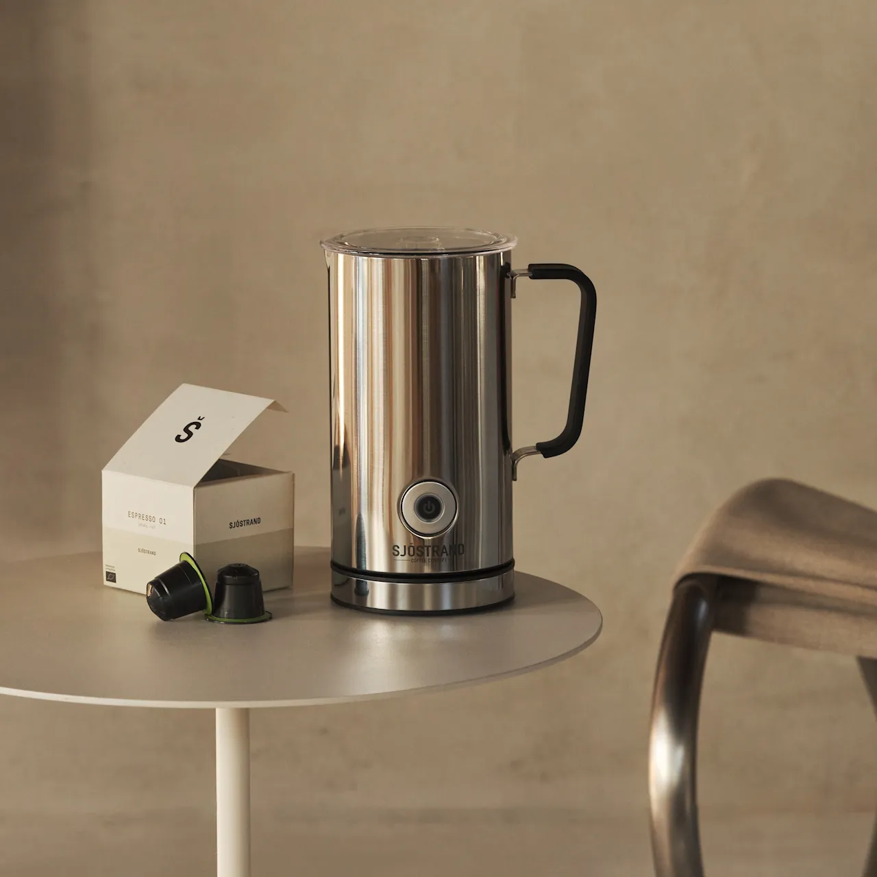 The Milk Frother Stainless Steel mælkeskummer