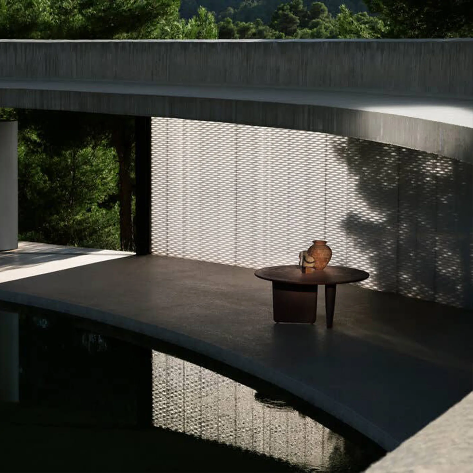 Tobi-Ishi Outdoor Round Table - 2