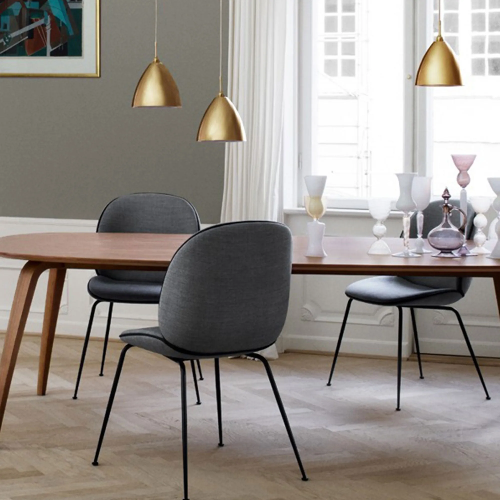 Beetle Dining Chair Upholstered Black - 3