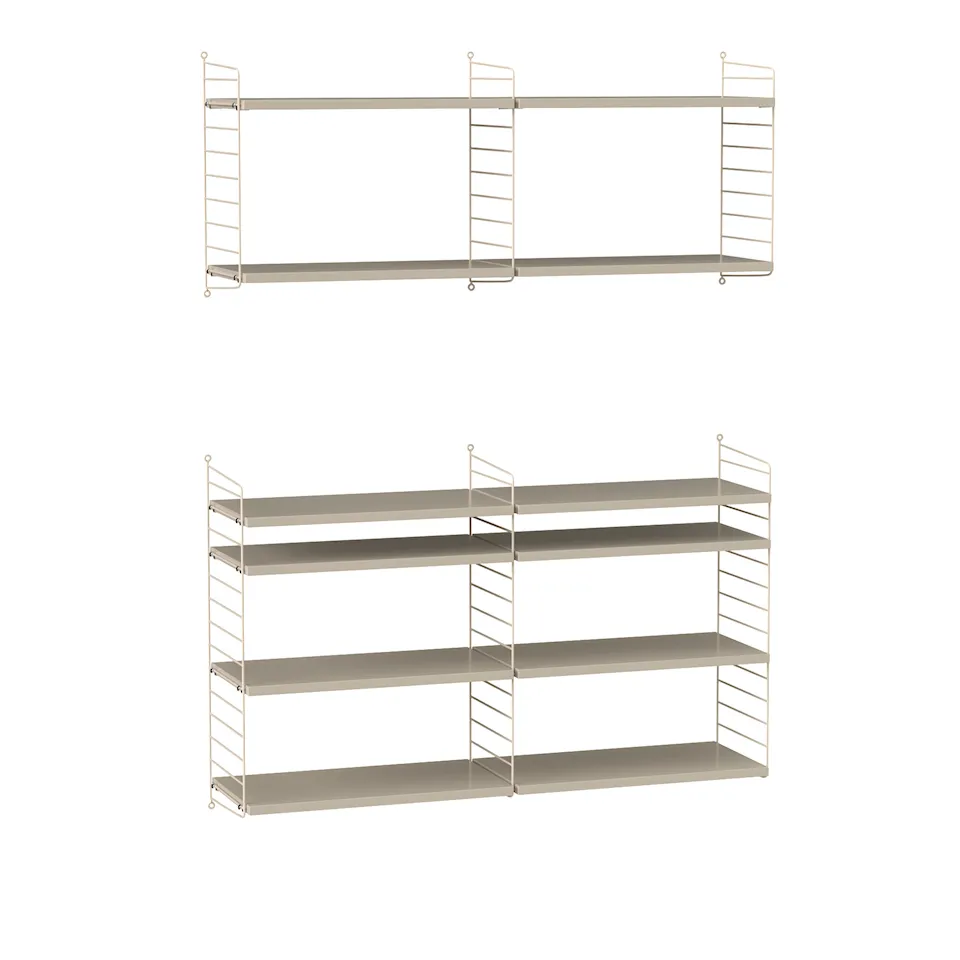 Living room shelving system N beige/beige