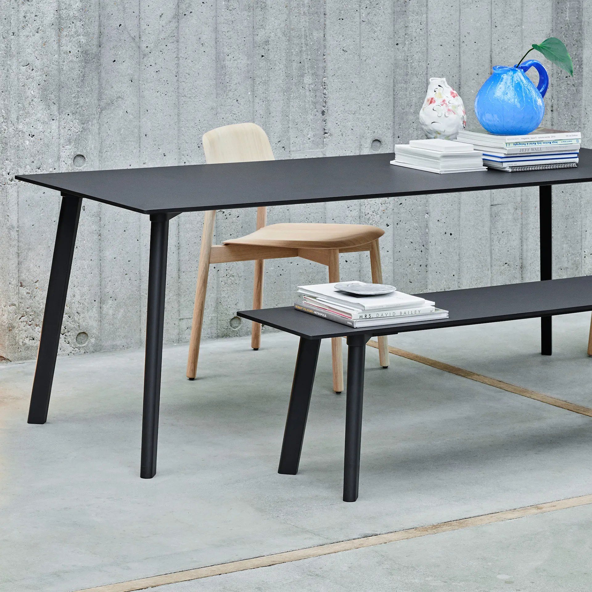 CPH Deux 210 2.0 Table 140 cm Ink Black Laminate - HAY - Ronan & Erwan Bouroullec - NO GA