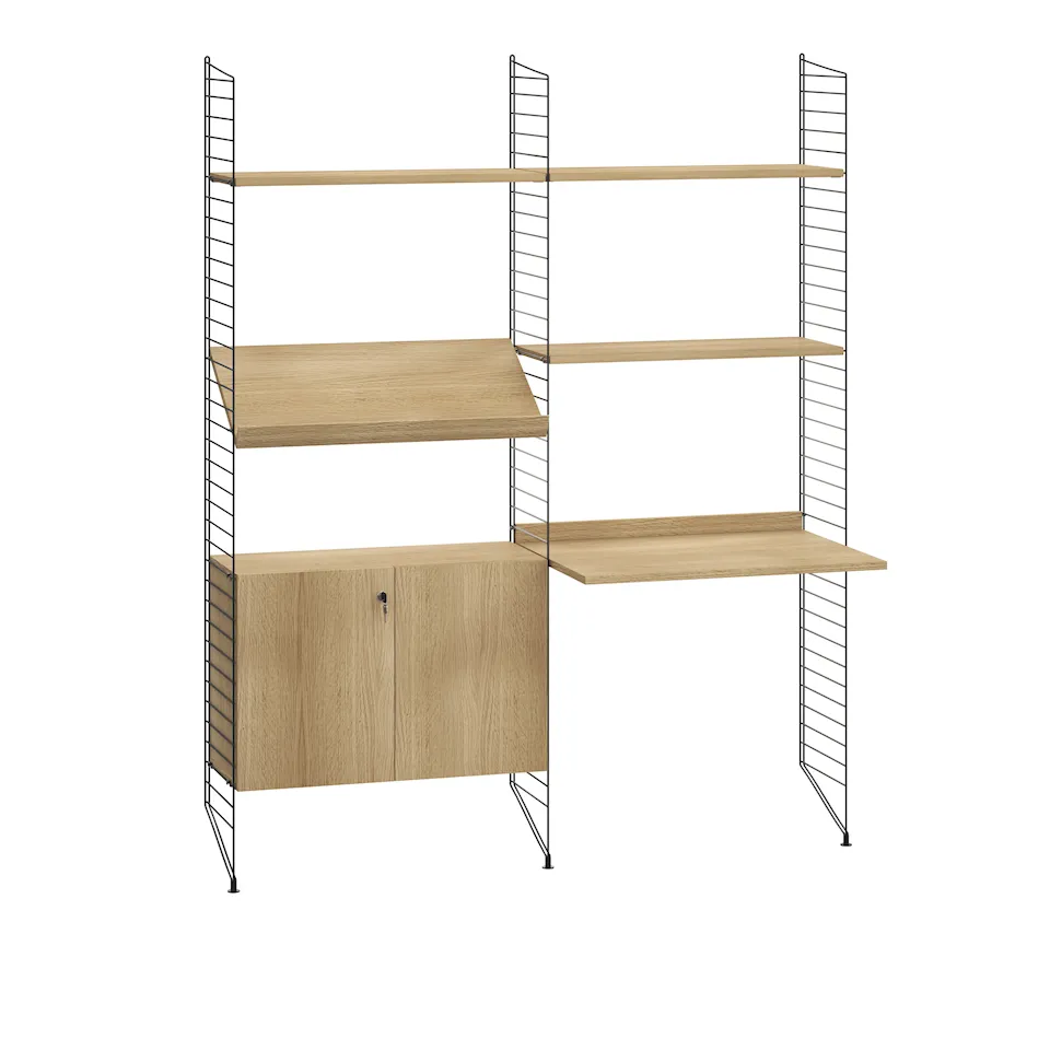 Kontor Hyllsystem I Ek / Svart