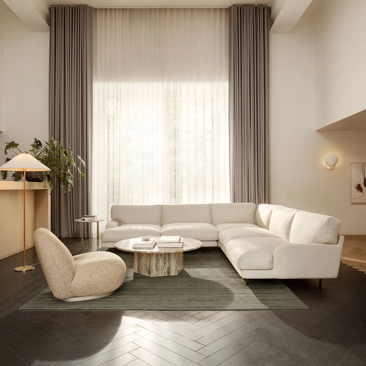 Flaneur 3-personers sofa Matt Black