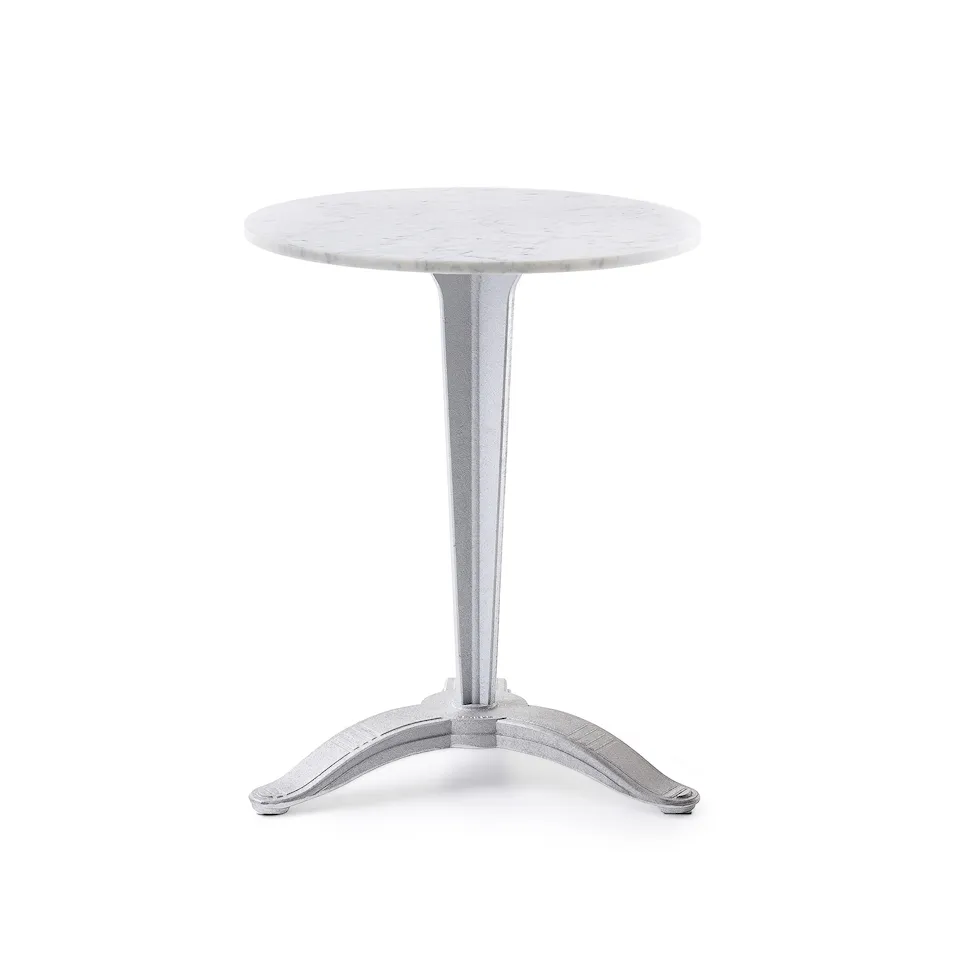 Table Calais - Big Foot Ø 50 White Carrara Marble/Nature