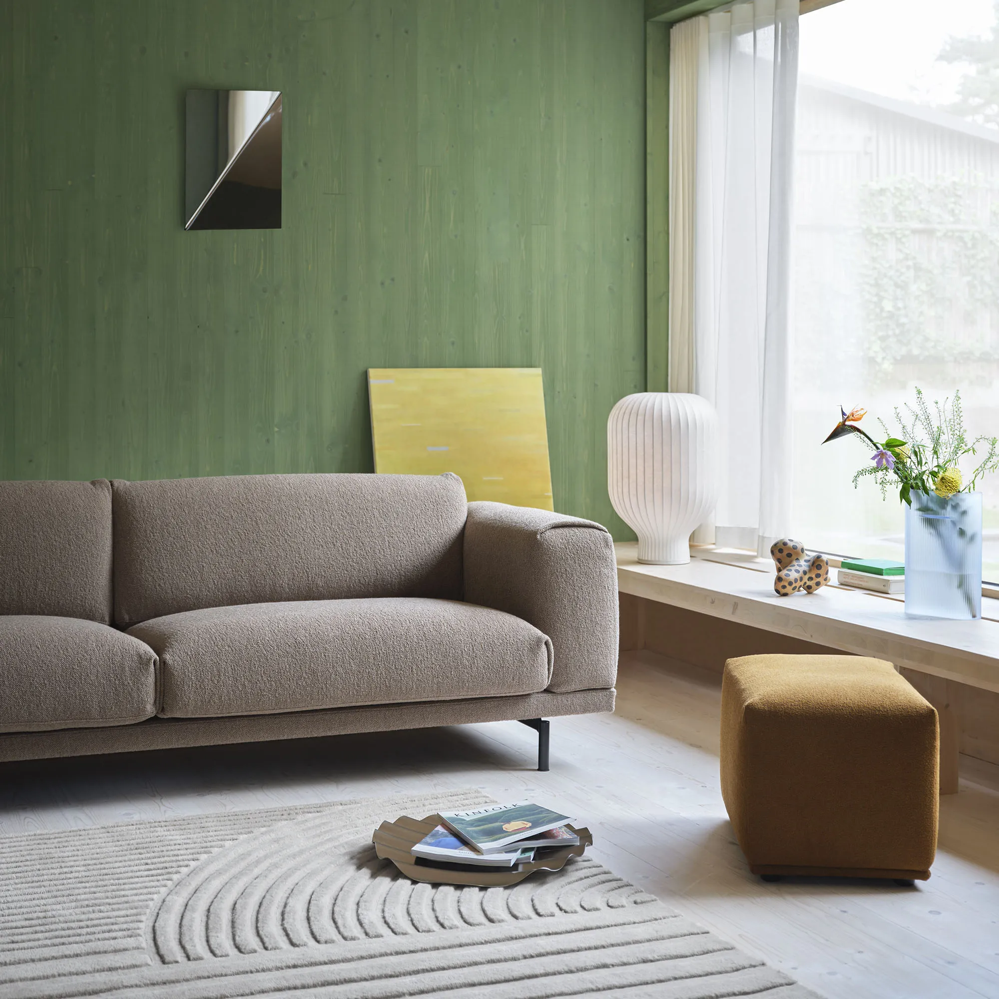 Rest sofa 2-seater black metal base hearth 6 - 2