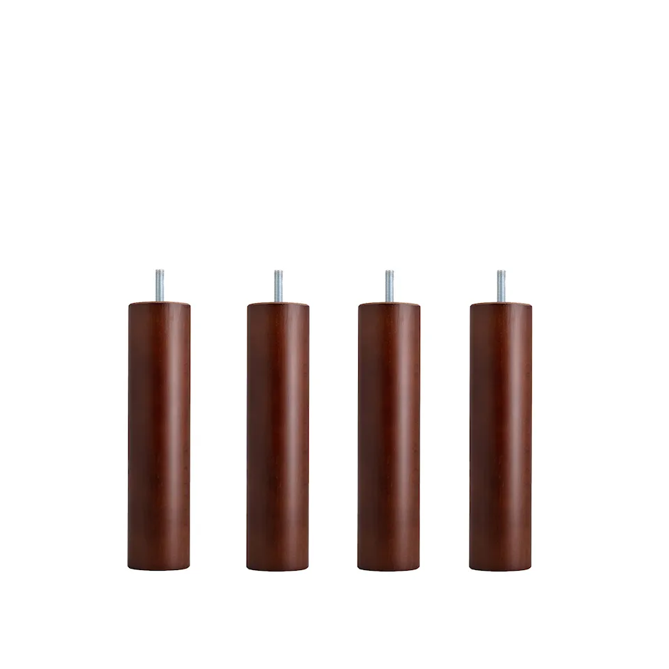 Dux SC Bed Leg Round Mahogany 4-pack