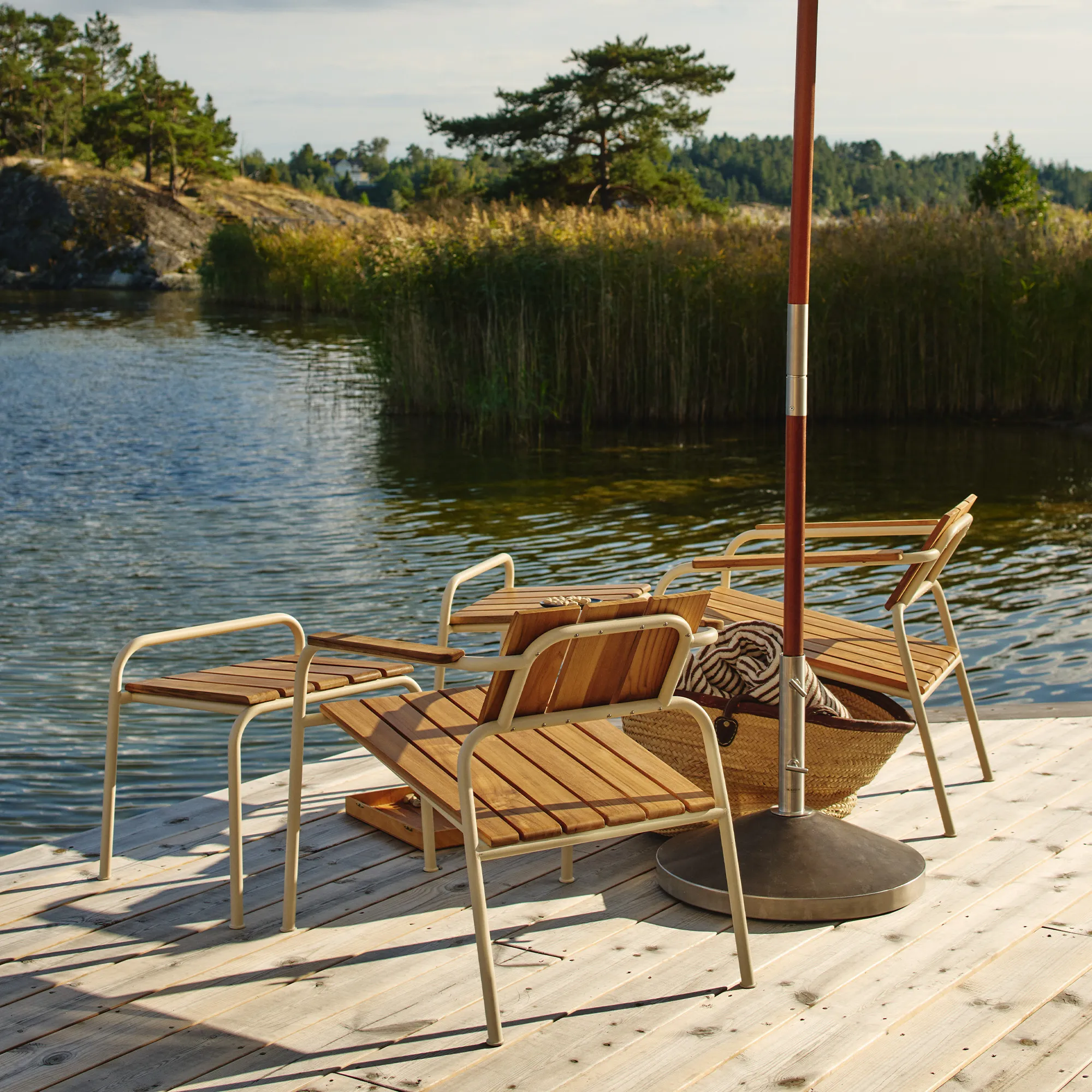 Kallio Outdoor Lounge Chair & Footstool - 12