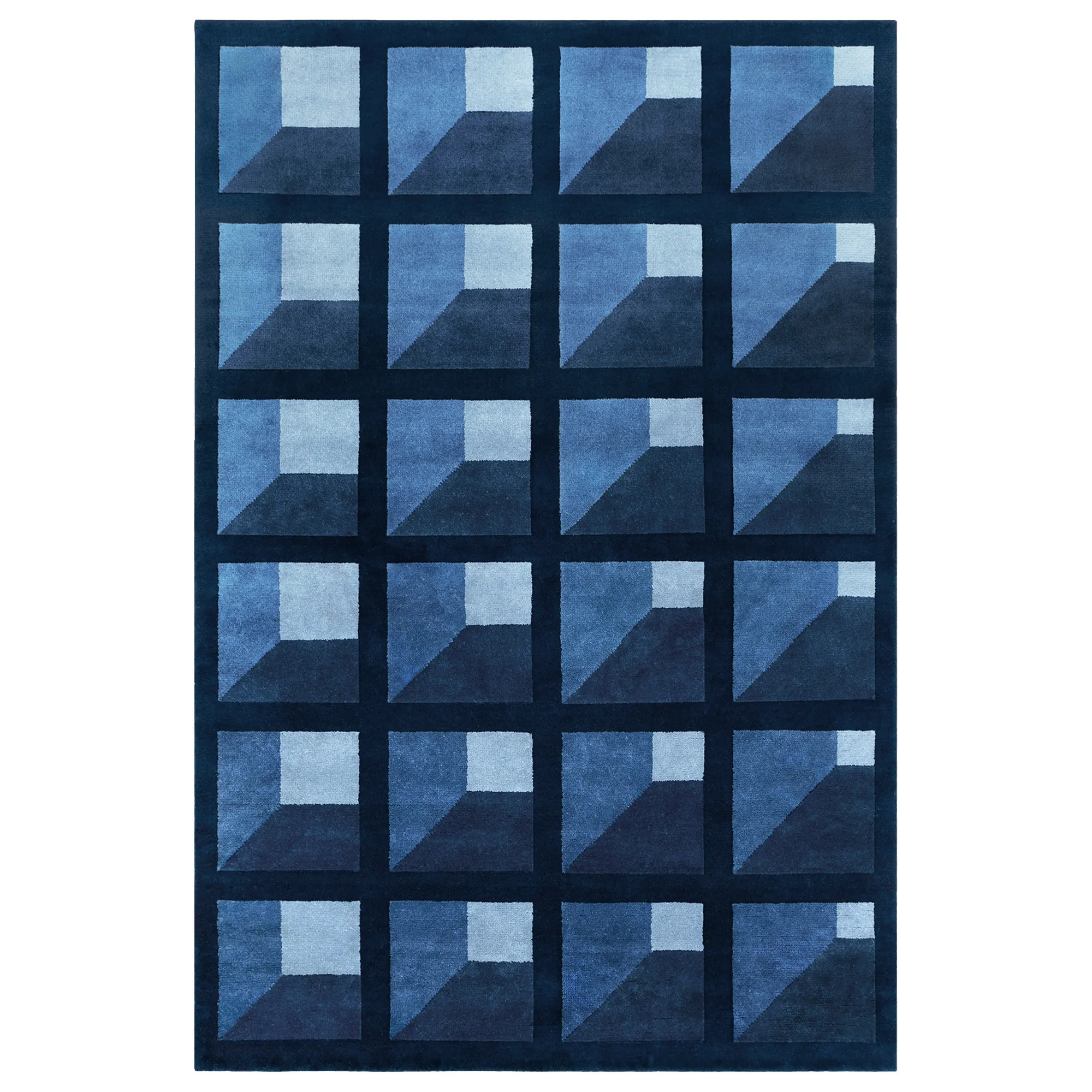Garden Maze Blue villamatto - 1