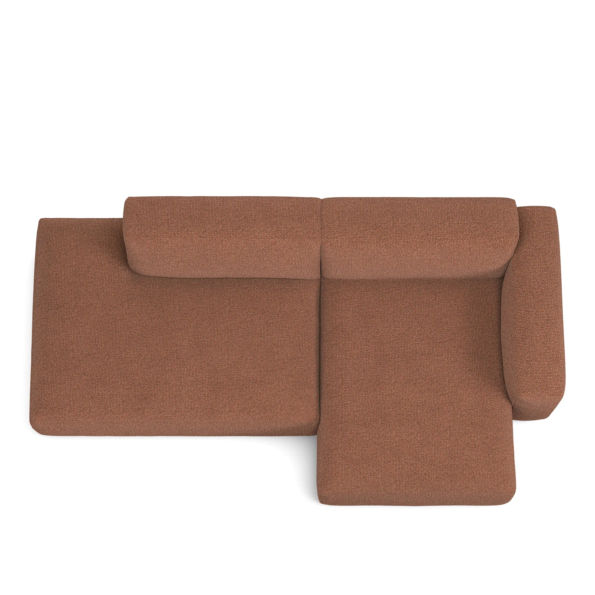 Brick 2-Seater Chaise Lounge Open End Left - 8