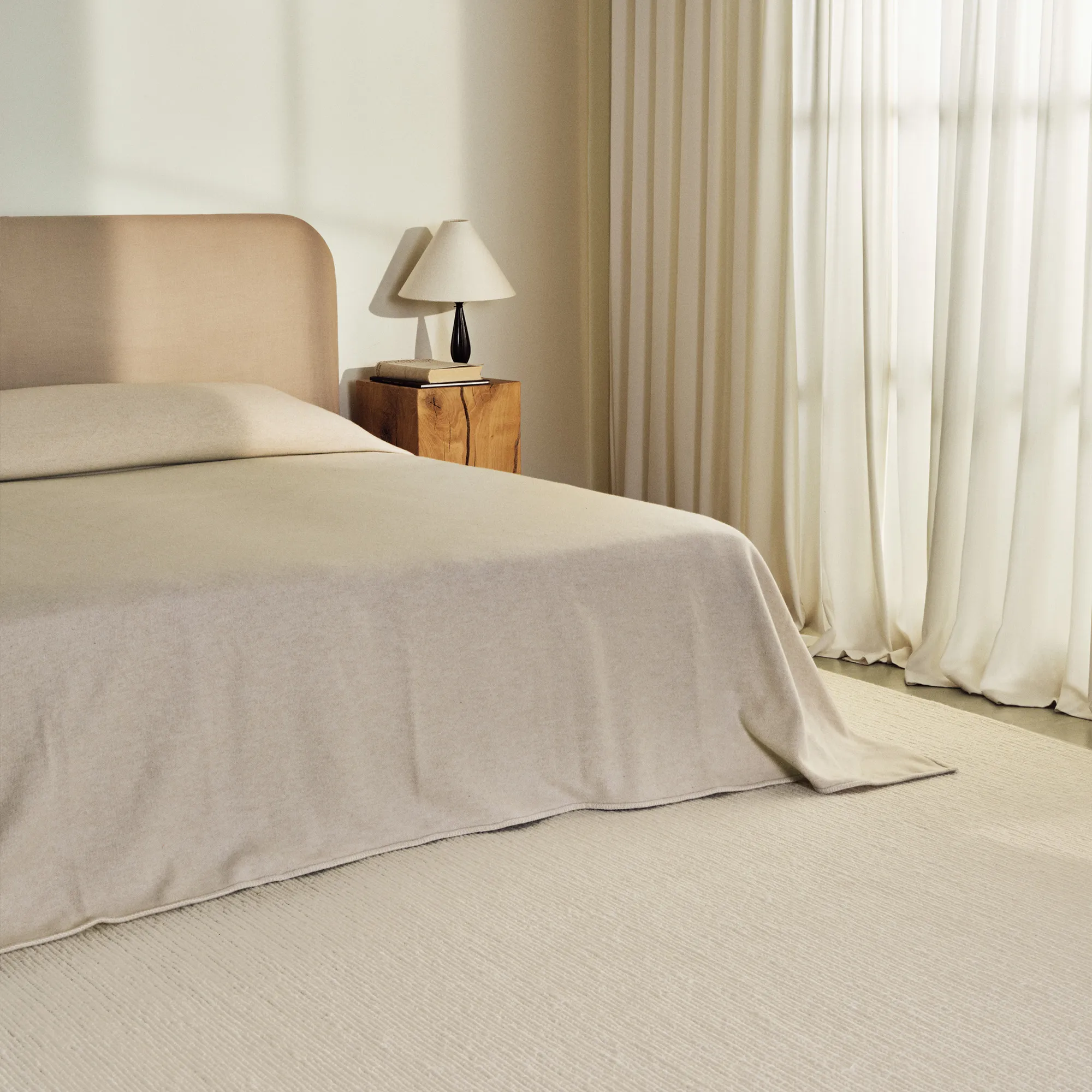 Braid Cream Wool Rug - 5