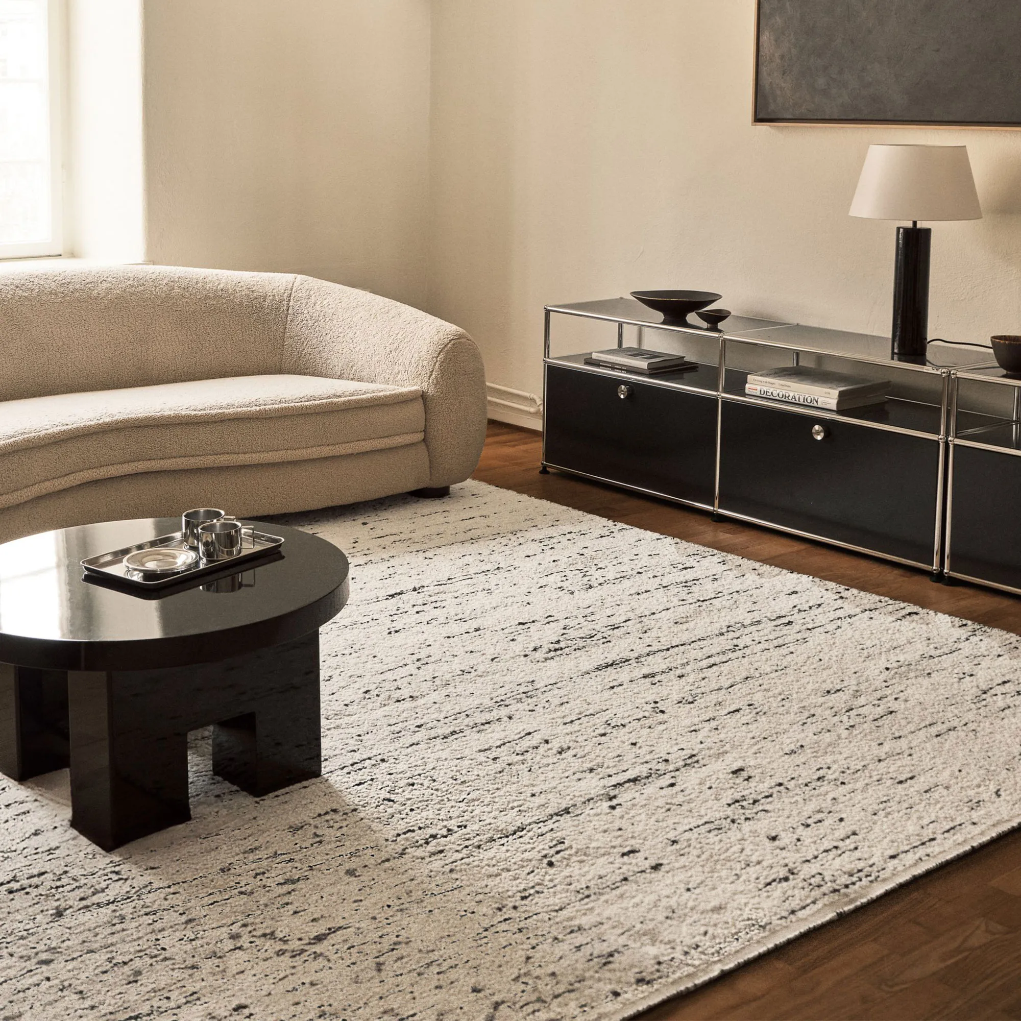 Boucle Cream/Black villamatto - 5