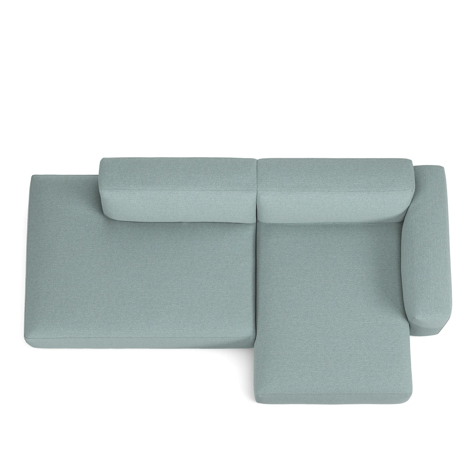 Brick 2-Seater Chaise Lounge Open End Left - 8