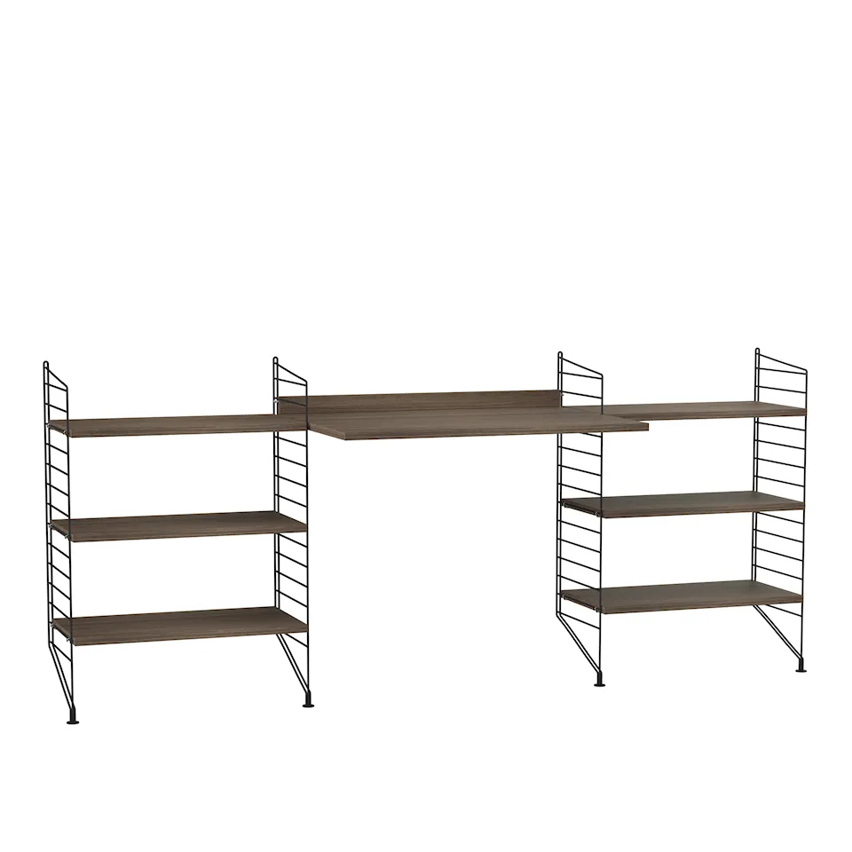 Office shelving system D walnut/black