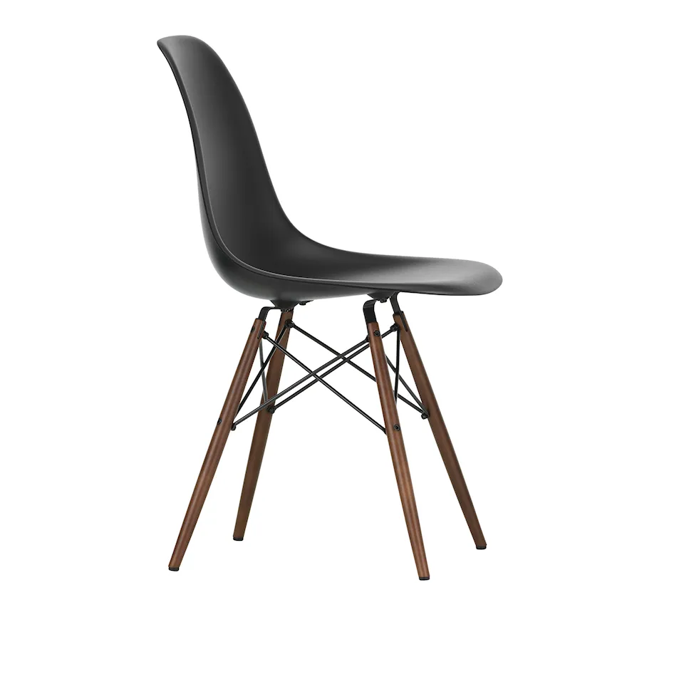 Eames RE Plastic Chair DSW stoel Dark Maple