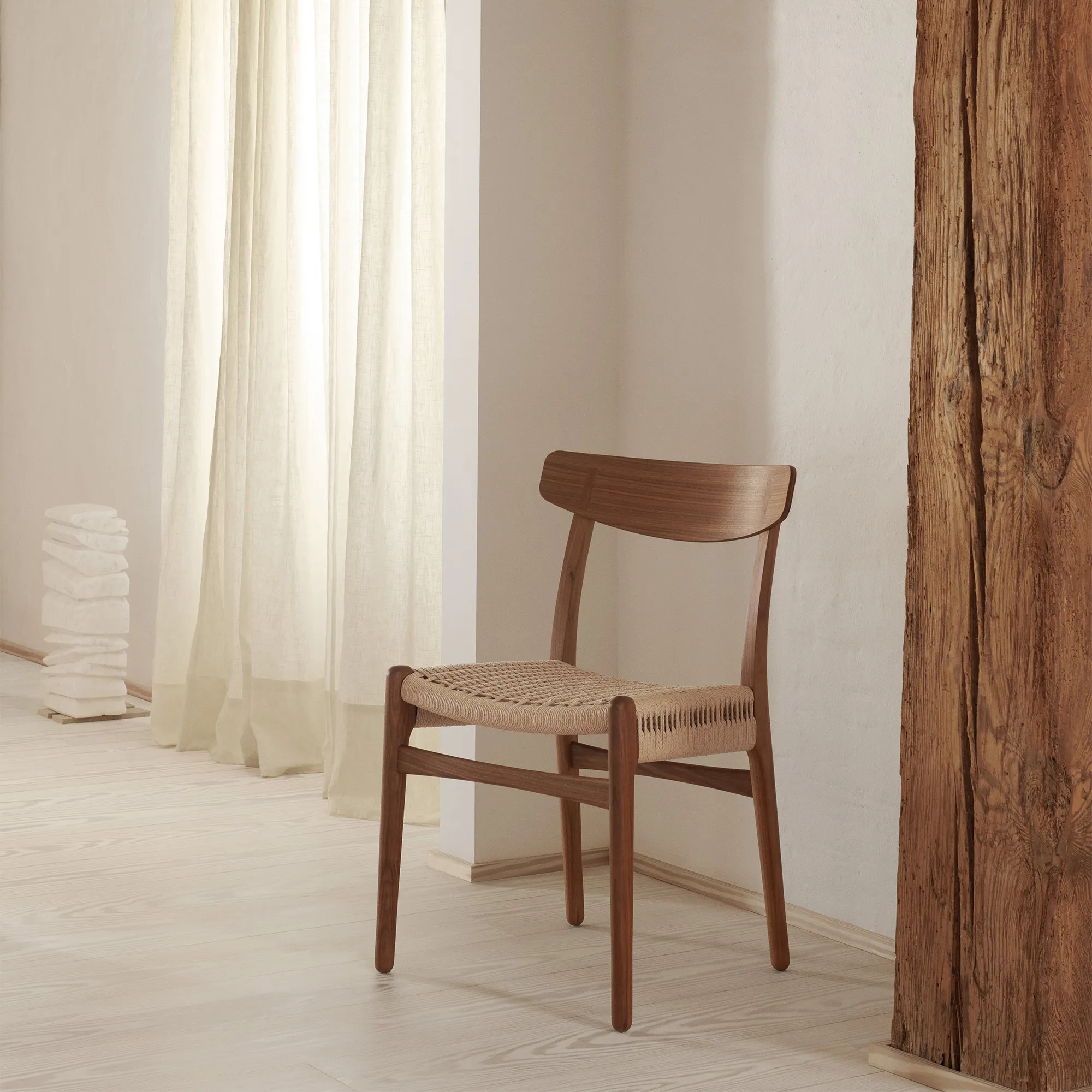CH338 dining table & CH23 dining chair 4 pcs - 6
