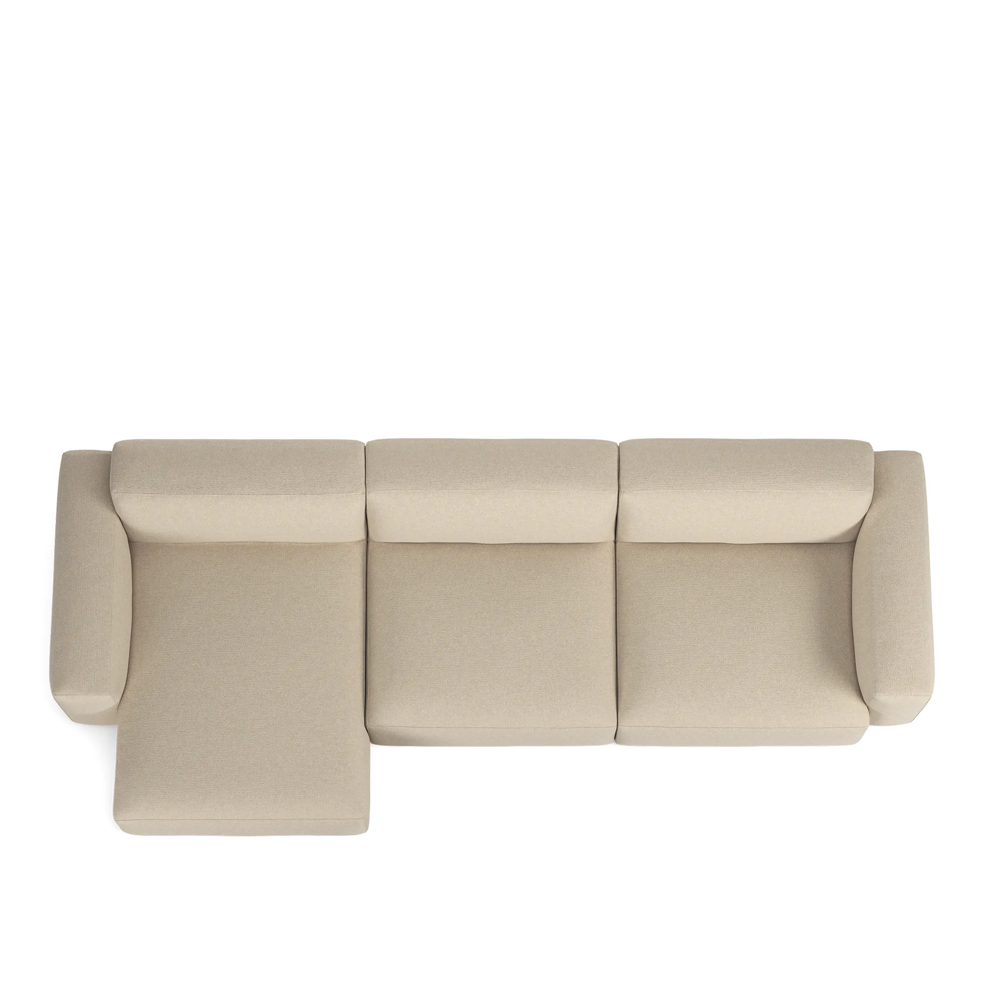 Brick 3-Seater Chaise Lounge Left - 8