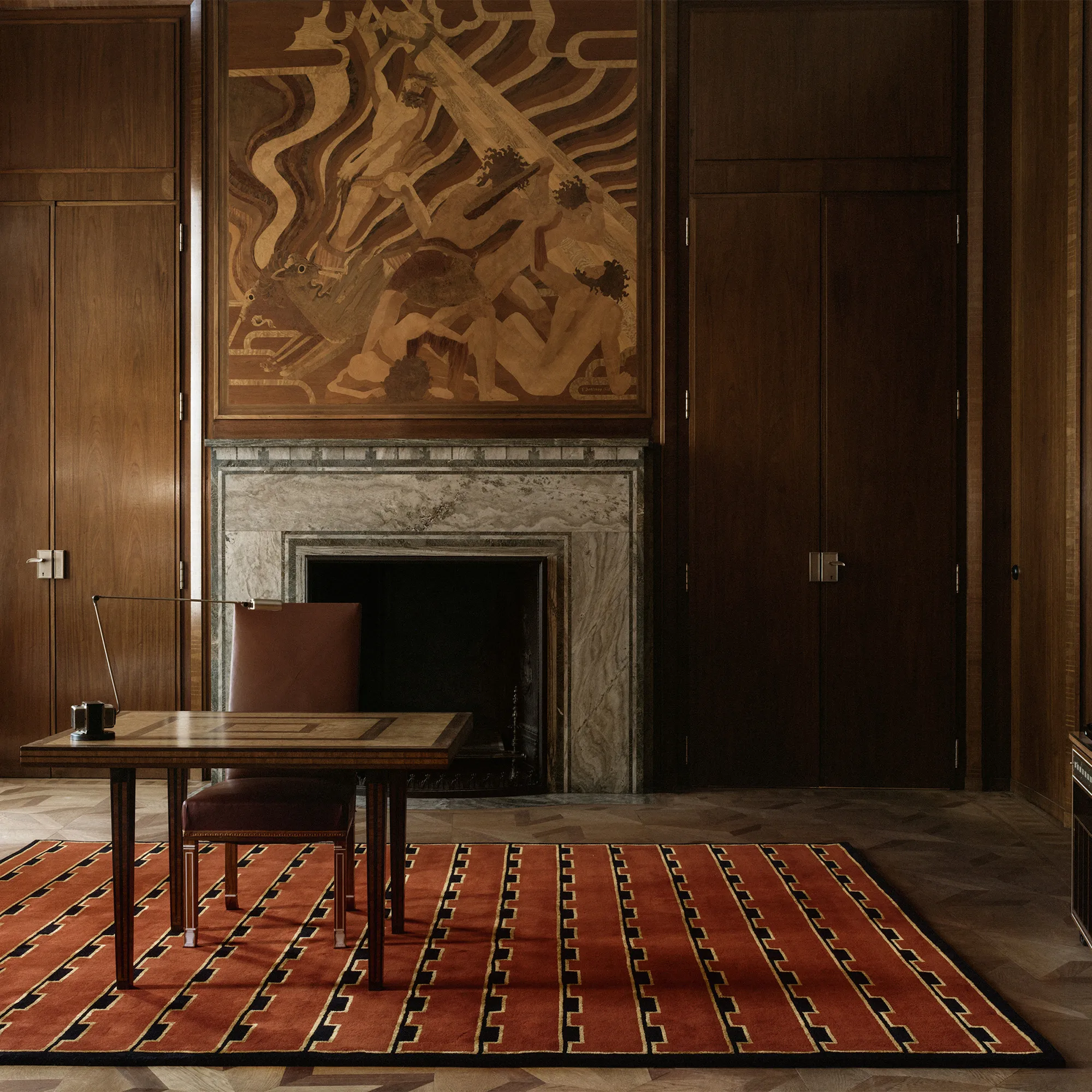 Gild 02 Red Wool Rug