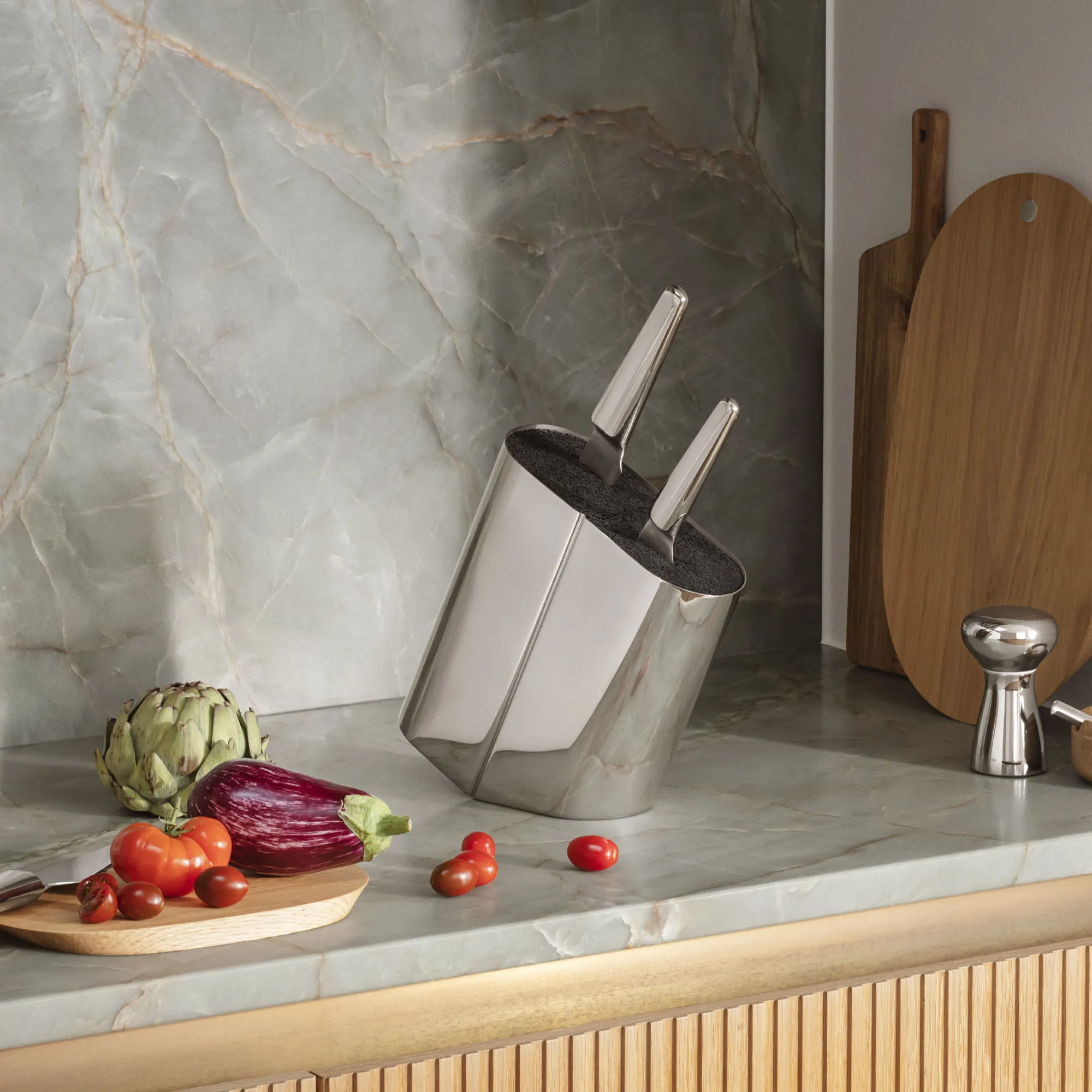 Alfredo Knife Stand Stainless Steel Mirror - 2