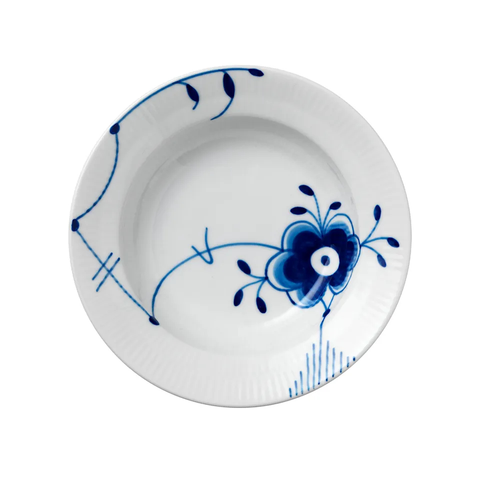 Blue Fluted Mega Deep Plate 17 cm