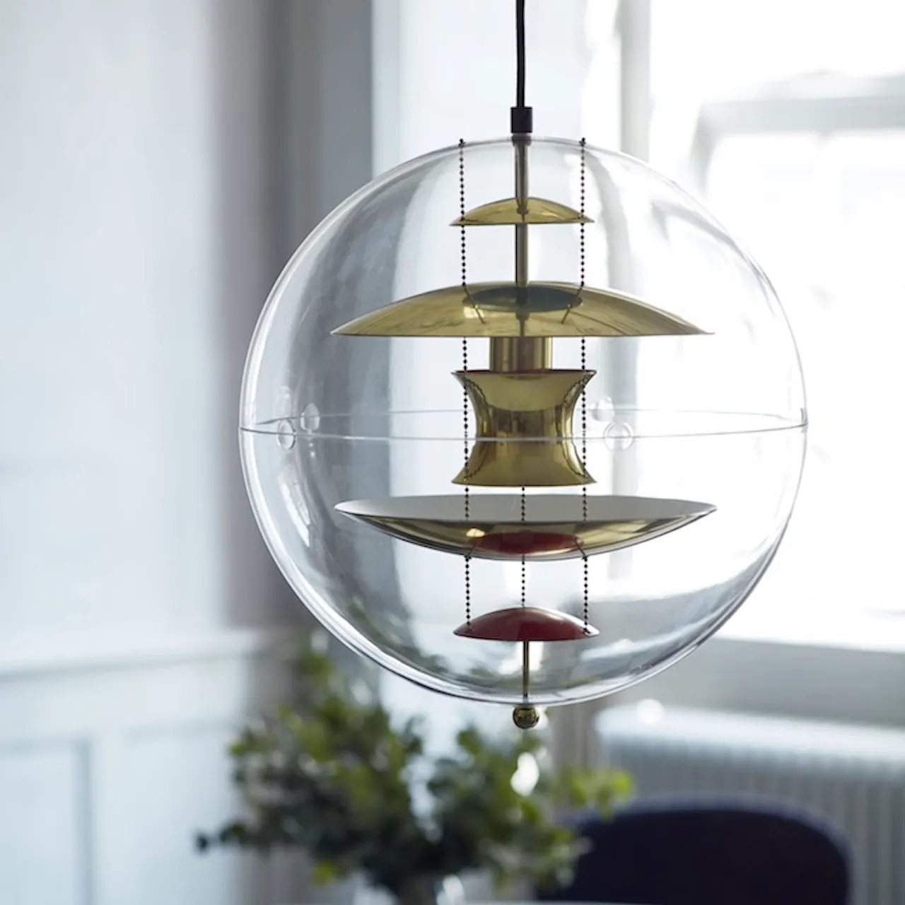 VP Globe Brass Pendant