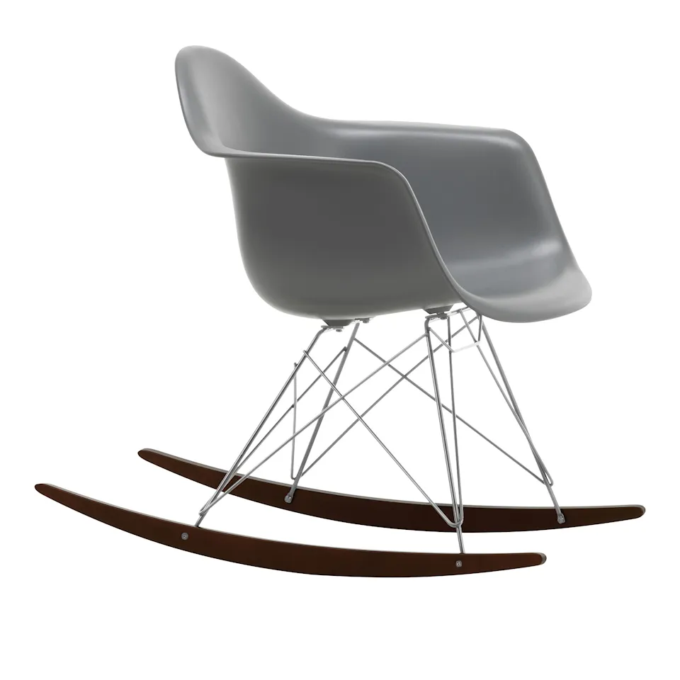 Eames RE Plastic Armchair RAR Chrome/Dark Maple