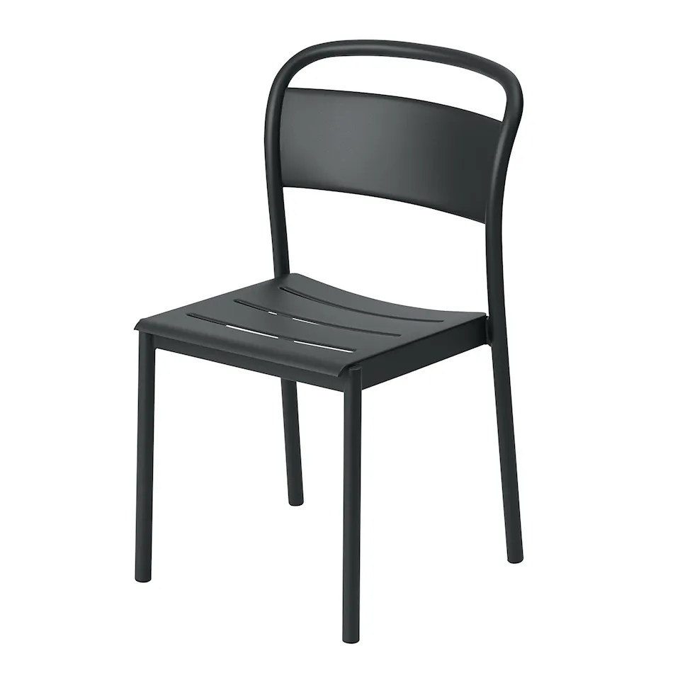 Linear Steel Outdoor Side Chair